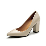 Solid Color High Heels Women's Single Shoes Korean Version Of Thick Heel Sharp Head Light Temperament Workplace Artifact Ultra-High Heel 9CM HZ0115