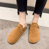 Bag Head Slippers Female Couple Softwood Tug Wish Large Size Roman Shoes Casual Half-Dragging Lazy Shoes HZ0115