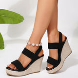 New 2025 Summer Fish Mouth Fashion Thick Soles Tight Feet Comfortable Large Size Sandals Women HZ0115