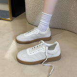 Large-Size Casual Frosted Shoes Spring And Autumn Women's New Sports Retro Single Shoes Student Board Shoes Training Shoes Women's Shoes HZ0115