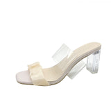 Net Red Cold Slippers Women Wear 2025 New Fairy Wind Korean Version Of The Coarse And Fashion Side High And Flip-Flop HZ0115