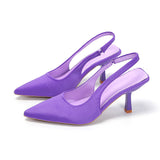 Large-Size High-Heeled Sandals Baotou Behind The Empty Stumbling Stumbling New Shallow Tip Single-Shoe Fine Heel High Heels HZ0115