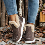 2025 New Winter Women's Cotton Shoes Plus Plus Thick Hair Side Warm Cotton Shoes Women's Shoes HZ0115