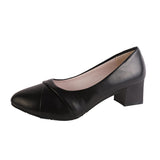 Coarse Heel Single Shoes Women 2025 New Spring And Summer Small Fragrant Wind Soft Leather Soft Sole Commuting Women's Shoes Square Head Gentle Mary Jane Shoes HZ0115