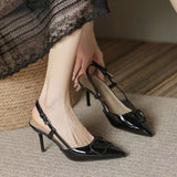 High-Heeled Women's Spring And Summer Light-Mouthed Wedding Shoes Large-Size Fashion Nude Small Scent Wind And Bag Head V Word HZ0115