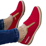 New Single-Shoe Women's Light Mouth Casual Solid Color Side Zipper Loose Bottom Rope Large Women's Single Shoes HZ0115