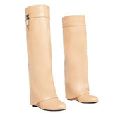 New Autumn And Winter New Locking Slope With Ladies Boots High Heel Tip One-Legged Women's Boots HZ0115