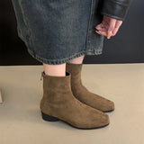 Vintage Oceanic Small Boots Women 2025 Spring And Autumn Single Boots Coarse And Skinny Boots French Tuffed Pupneed Little Ankle Boots HZ0115