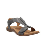 2025 Summer New Large-Size Casual Women's Sandals Flat-Soled Thick-Soled Magic Stick Casual Beach Sandals HZ0115