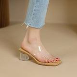 Stepping On The Shit-Sensitive Slippers Women Wear 2025 New Comfortable Transparent Crystal High-Heeled Sandals In The Summer HZ0115