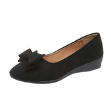 2025 New Spring And Autumn Single Shoes Women's Shallow Bows Work Shoes Large-Size Comfortable Slopes And Mother Shoes HZ0115