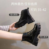 Martin Boots Women's New Mid-Autumn 2025 New Thick Bottom British Wind Students With Thick-Bottomed Short Boots In Front Of The Line HZ0115