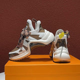 2025 New Bow-Shaped Bridge Bottom Sneakers Spring, Summer, Autumn And Winter Tide Brand Small White Shoes Super Fire Fried Street Old Dad Shoes HZ0115