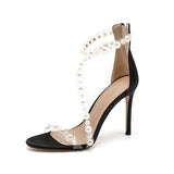 Sexy Transparent Sandals Women 2025 Summer Fashion New Fairy Wind Sheel With High-End High-Heeled Shoes HZ0115