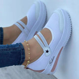 2025 Summer New Canvas Textile Solid Color Daily Low-Help Black Slope Round Head Single Shoe HZ0115
