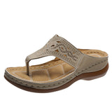 2025 Large-Size Drill Toes Outside Wearing Beach Sandals Flat-Bottomed Loose Cake Bottom Slippers Women HZ0115