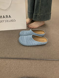 French Niche Hand-Woven Hollow Breathable Bag Half Slippers Women Wear Roman Wind Thick Bottom Muller Shoes HZ0115