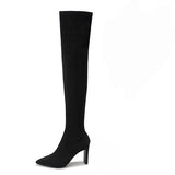 High-Heeling Boots Women 2025 New Thin Boots Thick And Knee Long Boots Show Thin Small High-Clinity Elastic Boots HZ0115