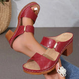 2025 New Summer Women's Large Size High-Heeled Slippers With Fish Mouth Outside Wearing High-Heeled Slippers HZ0115
