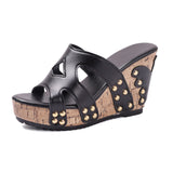 Hot-Sold Rivet Sandals Womenwisheaby Large Size Women's Shoes HZ0115