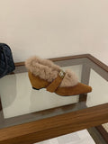 Inner Height Plus Velvet Mary Jane Single Shoes Women's Shoes 2025 Autumn And Winter Warm Wool Shoes Cotton Shoes Pointed Lefu Shoes HZ0115