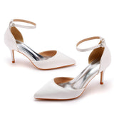 7 Cm Fine Heel Plus-Size Sandals Banquet Women's Shoes High-Heeled Sandals High-Heeled Sandals Satin Dress Long Skirt Shoes HZ0115