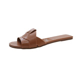 ZA Large-Size Slippers Women 2025 New Flat-Soled Sandals Trend One-×Ö×Ö Color Slippers HZ0115