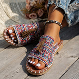 Large-Size Flat-Bottomed Slippers Women's New Esophai Beach Women's Shoes In The Summer Of 2025 43-Yard Wish HZ0115