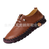 Fashion Single Shoes 2025 Autumn New Soft Back Hand Sewing Large-Size Casual Women's One-Legged Lazy Shoes HZ0115