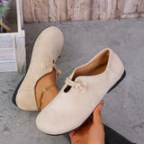 Velvet Round Head Single Shoes Women 2025 Spring And Autumn New Birken Shoes Children Flat Soles Casual Happy Shoes HZ0115