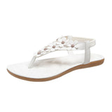 2025 Large-Size New Flat Women's Shoes Bohemian Flower Sandals Toe Loose With Casual Shoes HZ0115