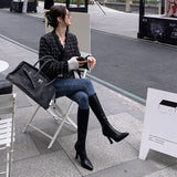 Small White Boots Children 2025 New Thin Boots Boots But Knee High High Boots Tips HZ0115