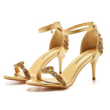 7 Cm Temperament Word With Light Mouth Fine Sandals White Color Diamond Wedding Shoes Fine Heel Fish Mouth Summer Sandals Woman HZ0115