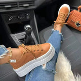 2025 New Large-Size Thick-Soled Sports Single Shoes Women's Shoes Round Head With Casual Single Shoes HZ0115