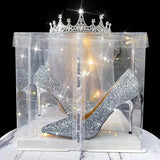 Spring And Autumn 2025 New Wedding Silver High Heels Fine Heel Crystal Wedding Dress Single Shoes Bridal Wedding Shoes Women's Shoes HZ0115