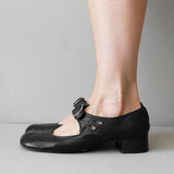Spring 2025 Spring New Low Heel Buckle With Shallow-Mouth Single Shoe Size 40-43 Single Shoes HZ0115