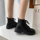 Martin Boots Women 2025 New Lady British Wind Black Increases Short Boots HZ0115