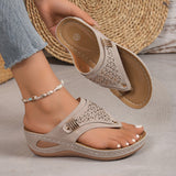 Large-Size Women's Shoes Casual Women's Slippers 2025 New Flat Bottoms Toe Slope And Comfortable Solid Sandals Women HZ0115