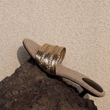 Vintage Hand-Woven One-Word Drag Women's Summer Model 2025 New Holiday Style And Low-Heere Wear Cold Slippers HZ0115