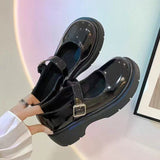 Mary Jane Small Leather Shoes Retro Thick Soles Of High-Lefford Shoes 2025 New Casual Fashion Match Niche Women's Shoes HZ0115