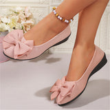 Light Mouth Single Shoes In The Spring And Autumn Of 2025 New Round Head Flat Bows Lazy Man's Foot Single Shoe Woman HZ0115