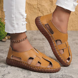 2025 New Summer Women's Shoes Flat Sole Casual Sewing Shoes Large Size Round Head Women's Shoes Lazy Shoes HZ0115