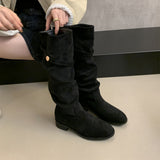 Tuff Skinny Skin Boots Kinca Color Pile Knight Boots Women 2025 New Autumn And Winter Slim High Barrel Thick And Long Boots HZ0115