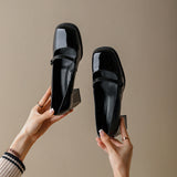 Spring And Summer 2025 New French Retro Niche Design Fashion With Square Head High With Mary Jane Single Shoes HZ0115