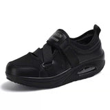 2025 Summer New Breathable Hot Air Cushion Women's Single Shoes Thick-Soled Air Cushion Women's Casual Shoes Magic Sticker HZ0115