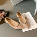 Rival Tip Flat-Bottomed Fashion Single Shoes Women 2025 New Patent Leather Pedaled Flat Heel Boat Shoes HZ0115