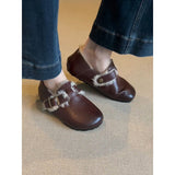 Vintage Plus Thicken Shoes With A Foot Pedal To Keep Warm Happy Shoes Flat Hair Wool Cotton Shoes HZ0115