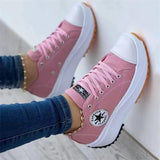 2026 Spring New Low-Top Single Shoes Women's Thick-Sing Canvas Shoes Women's Canvas Pine Cake Bottoms Large Women's Shoes HZ0115