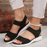 2025 New Summer Women's Shoes Large Thick Sole With Sandals Casual Fashion Flying Surface Sandals HZ0115