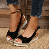 New Velvet Hemp Rope Bow And Sandals Women's Casual Slopes And Thick-Soled Sandals Women's Shoes HZ0115